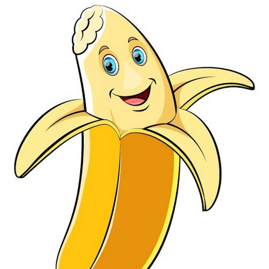 Банан акварелью