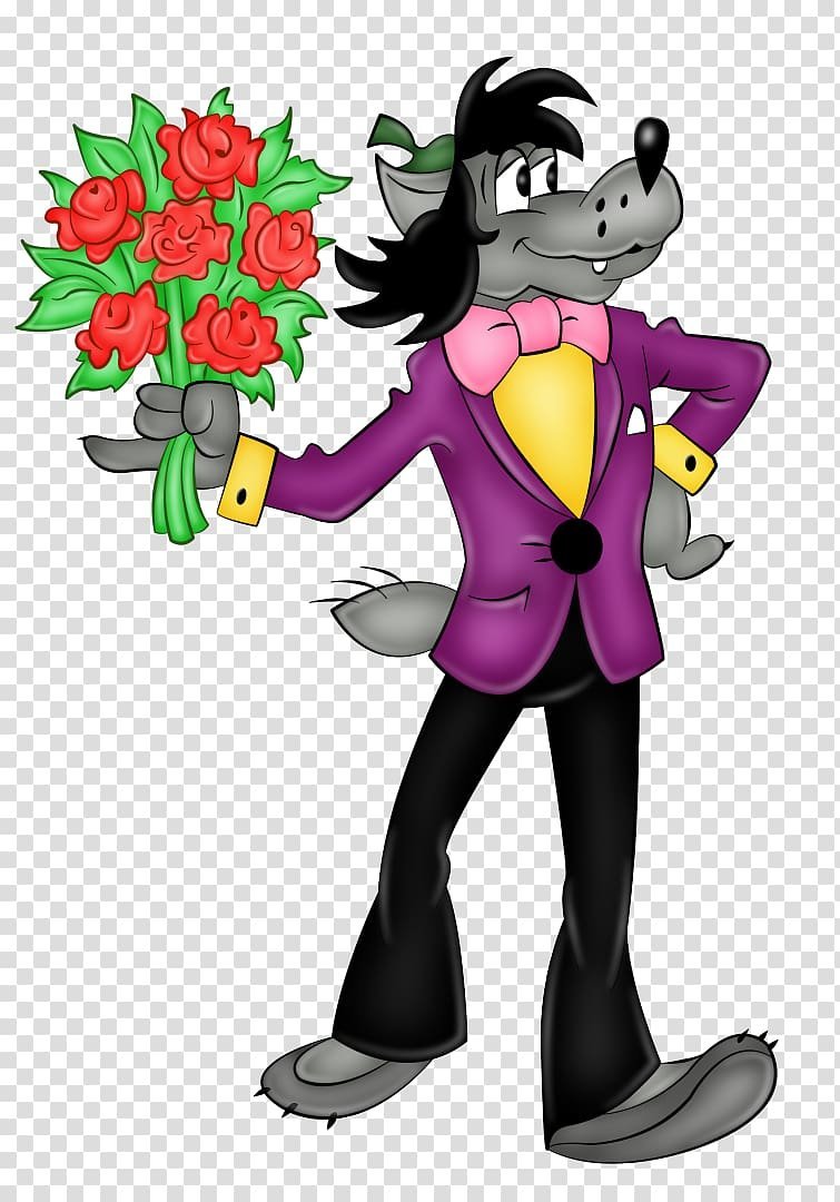 Ну погоди волк с цветами