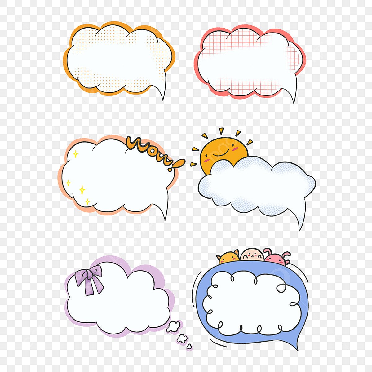 Облачко для текста цветное