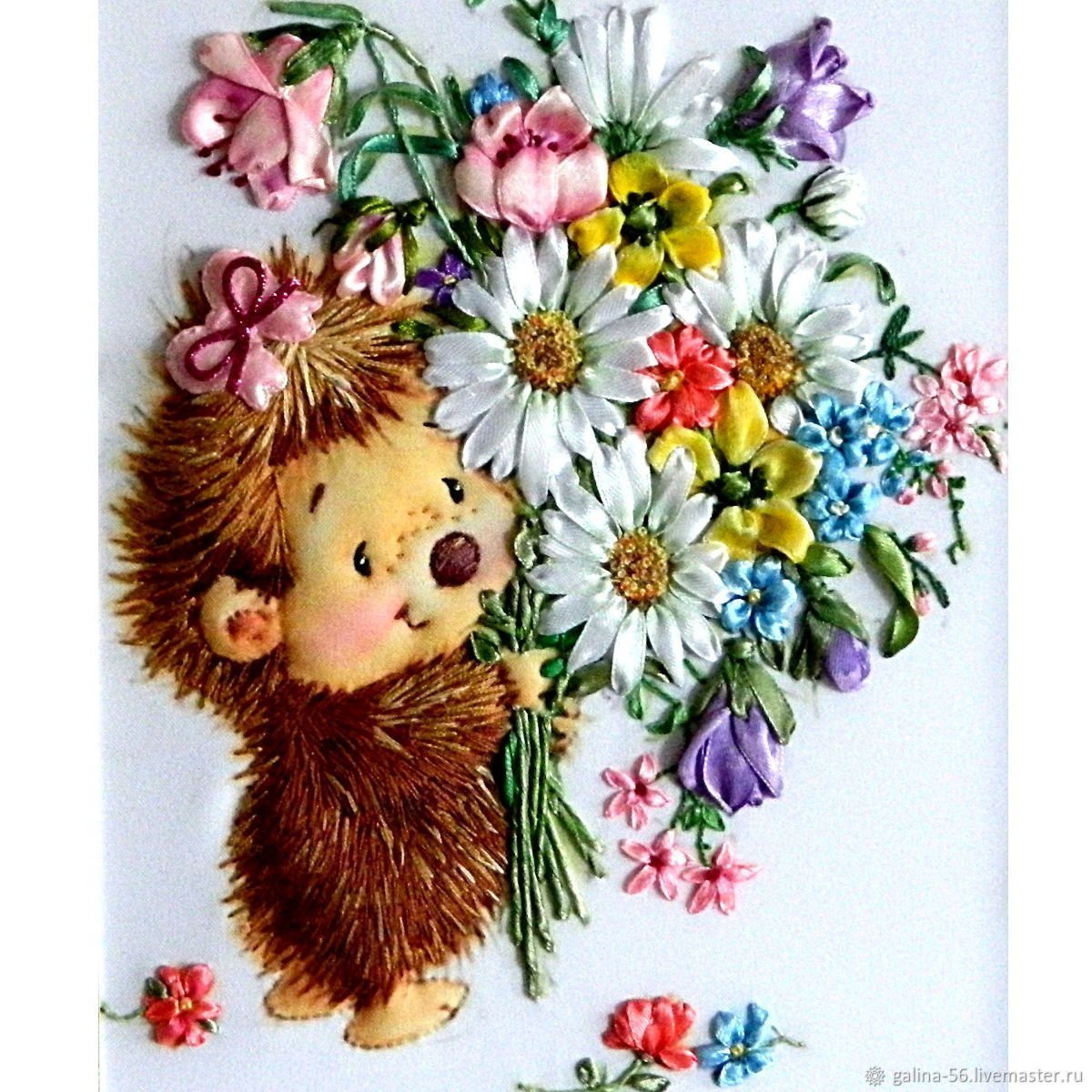 Ежик с цветочком