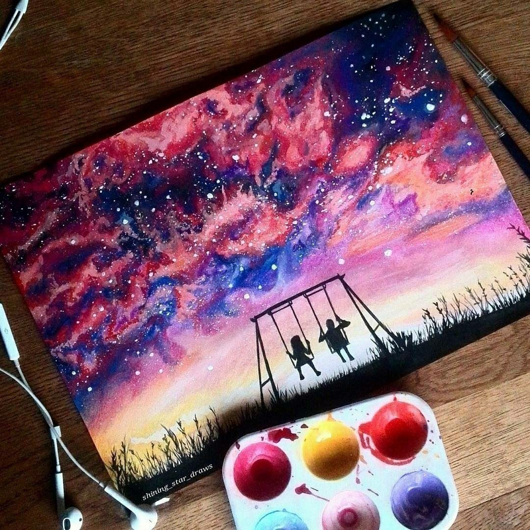 Космос акварелью