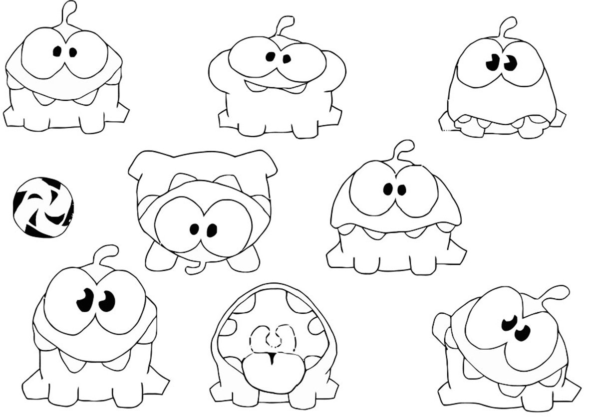 Cut the Rope раскраска