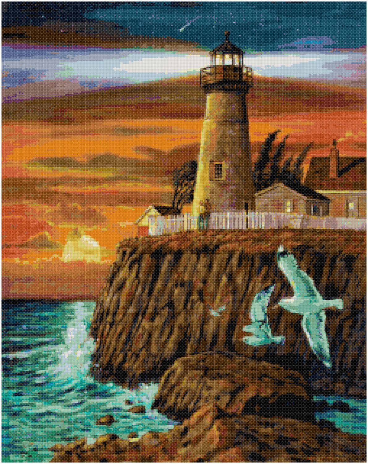 Море Маяк живопись