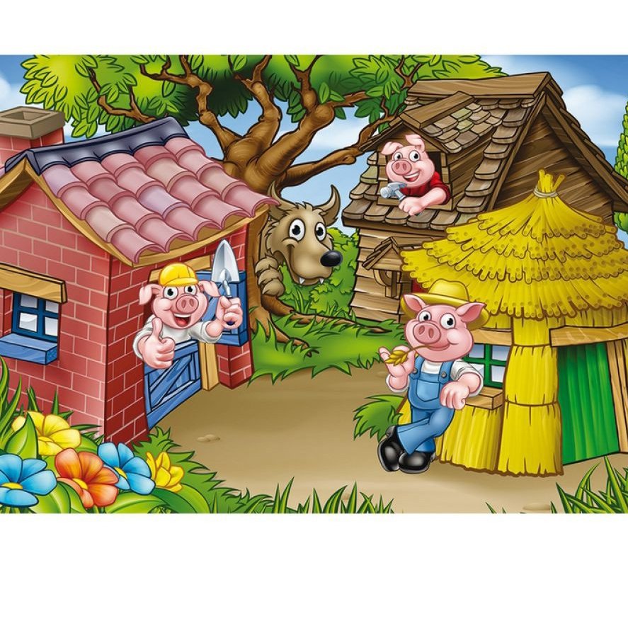 «Три поросенка» 3 поросенка и волк.