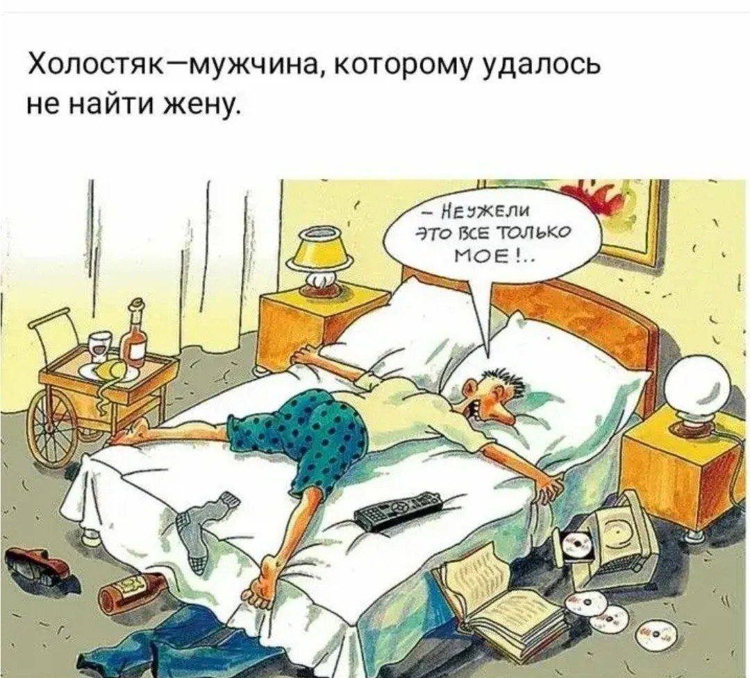 Холостяк карикатура