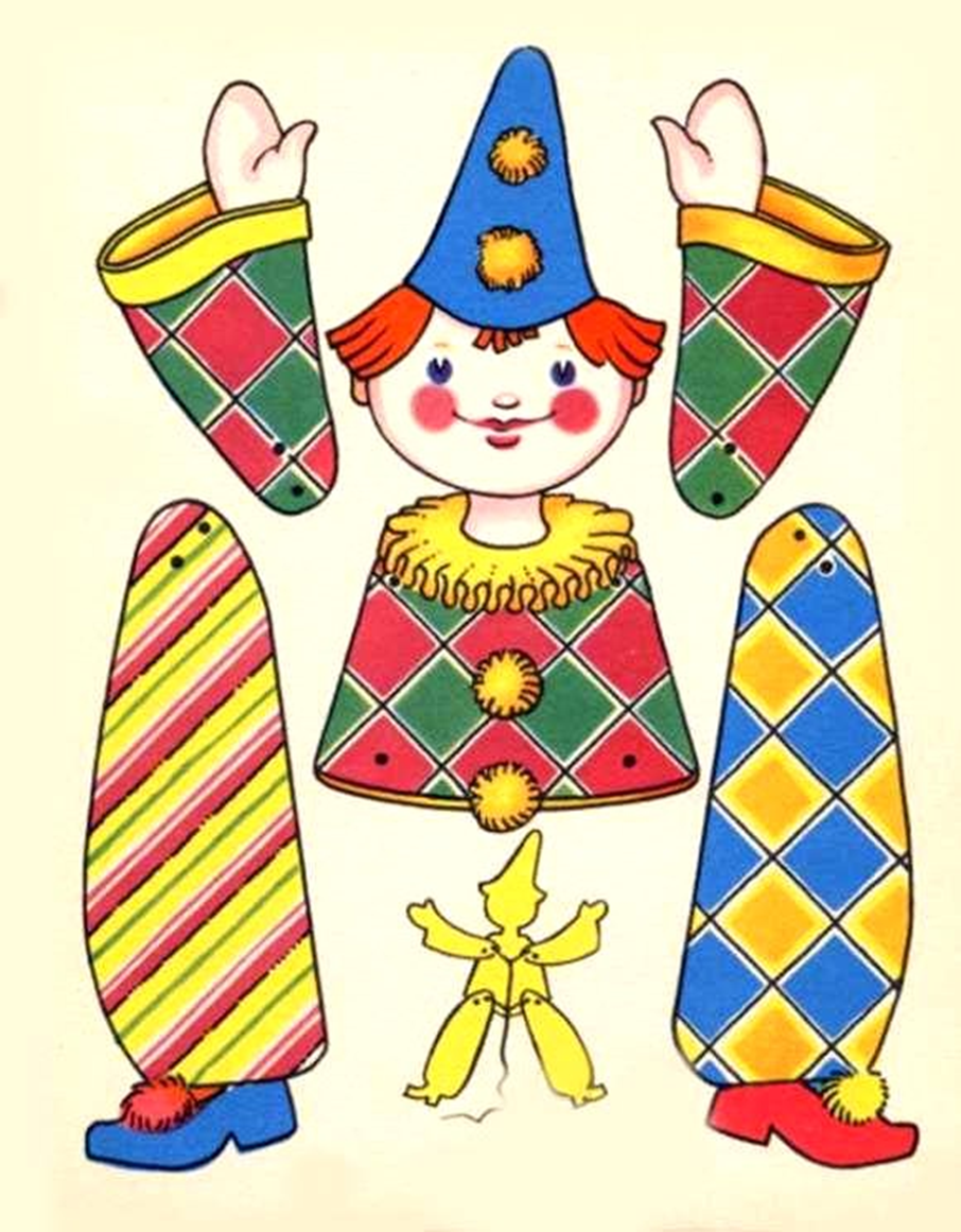 Клоун раскраска