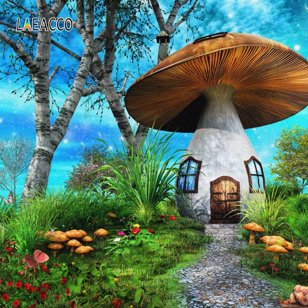 Лесные грибы сказочные домики