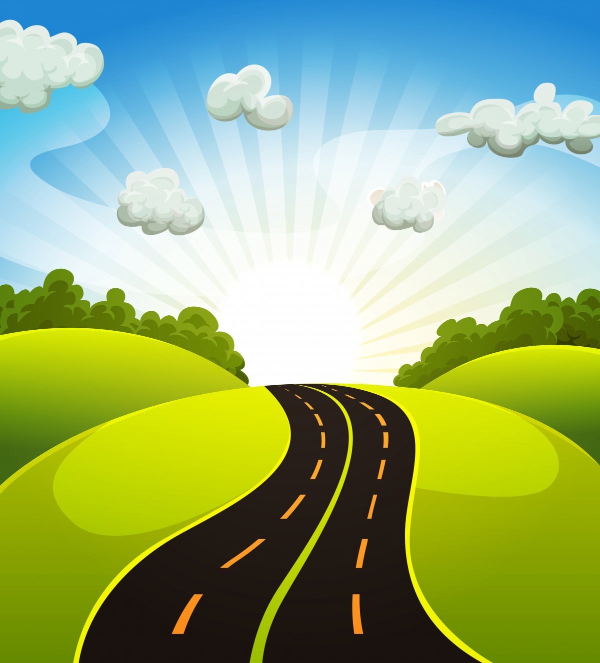 Дорога мультяшная