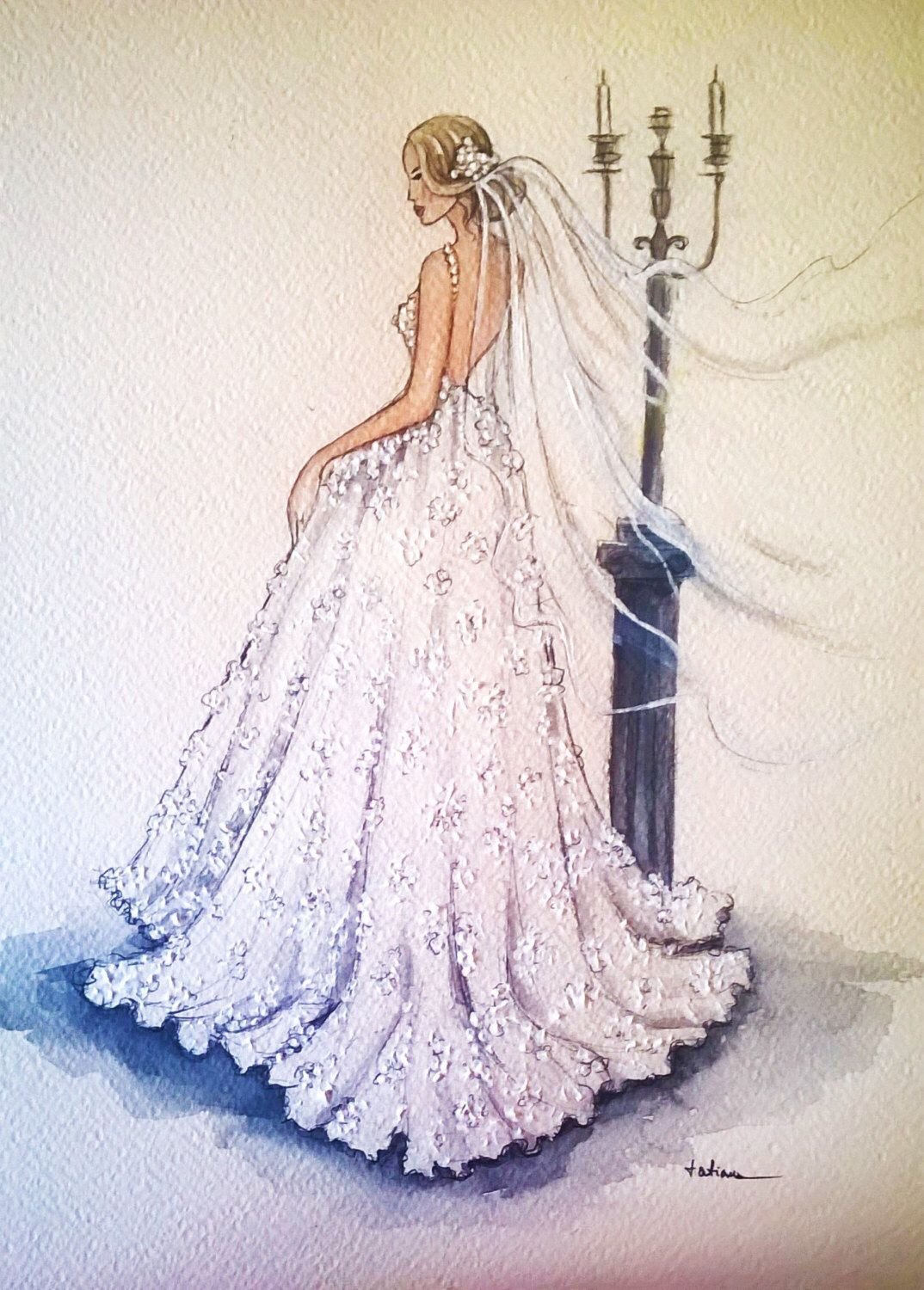 Свадебное платье иллюстрация
