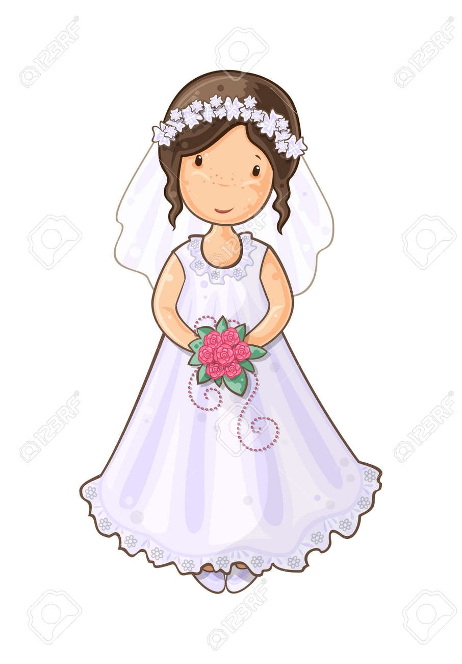 Мультяшка в свадебном платье