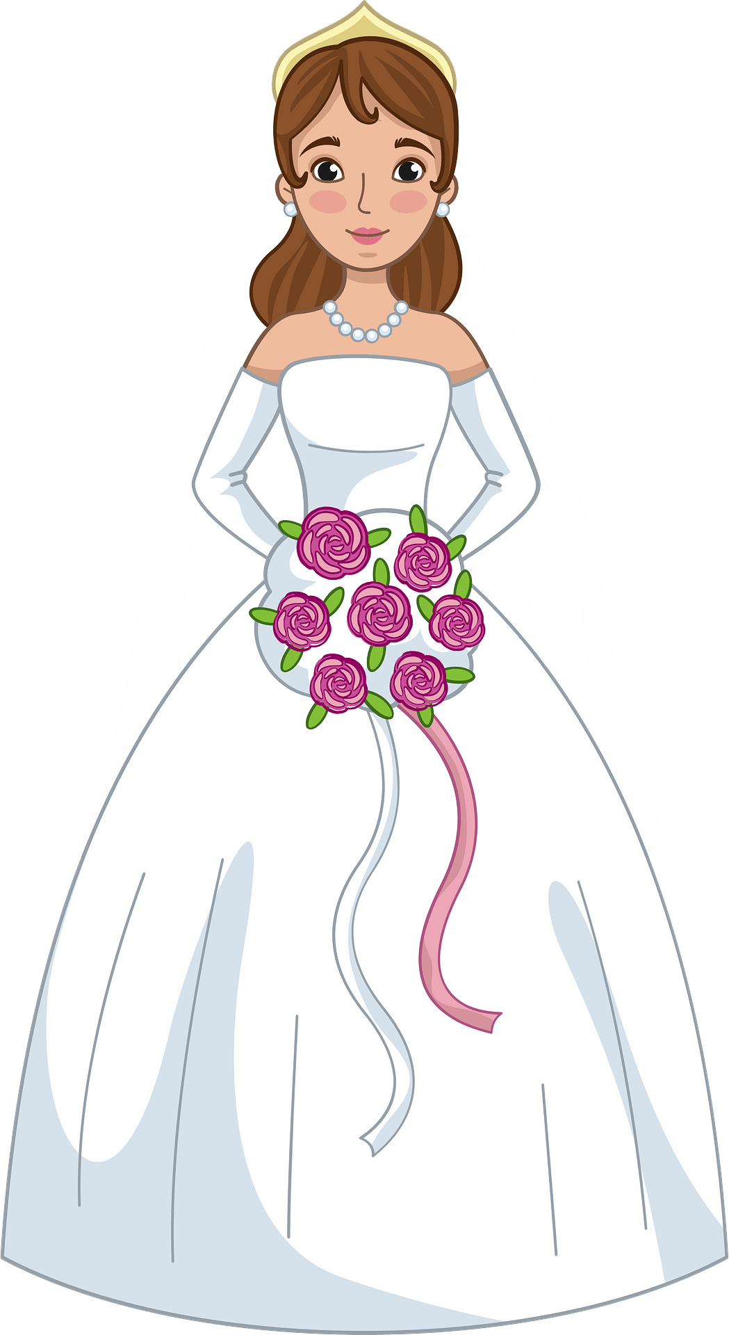 Невеста на прозрачном фоне