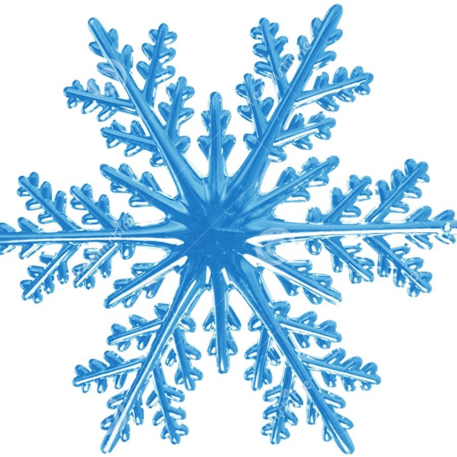 Снежинки цветные