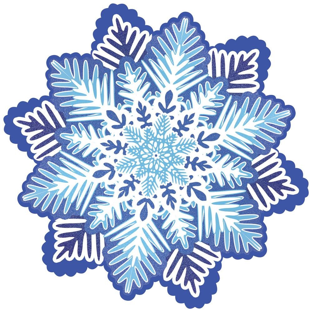 Снежинки цветные