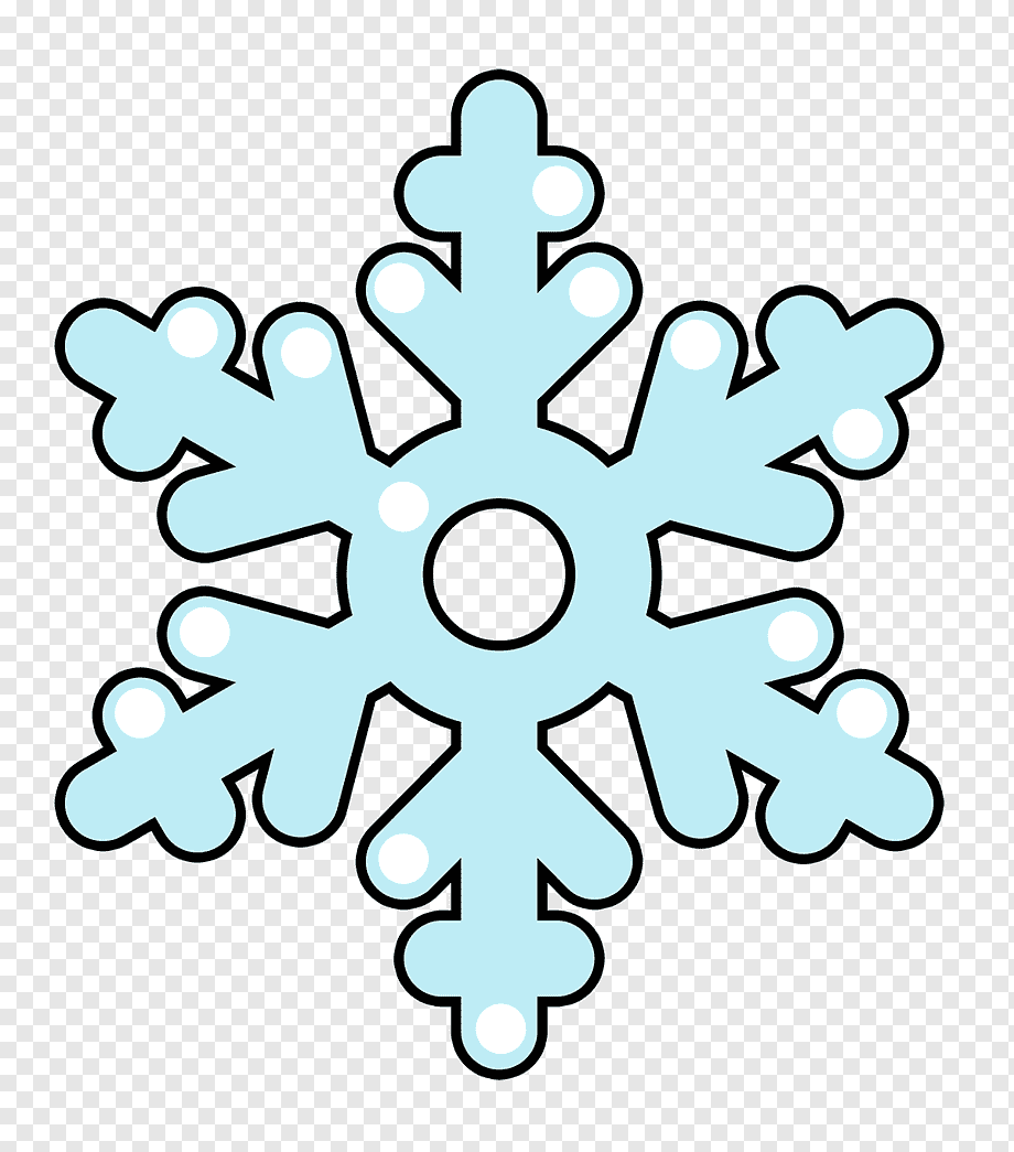 Снежинки цветные