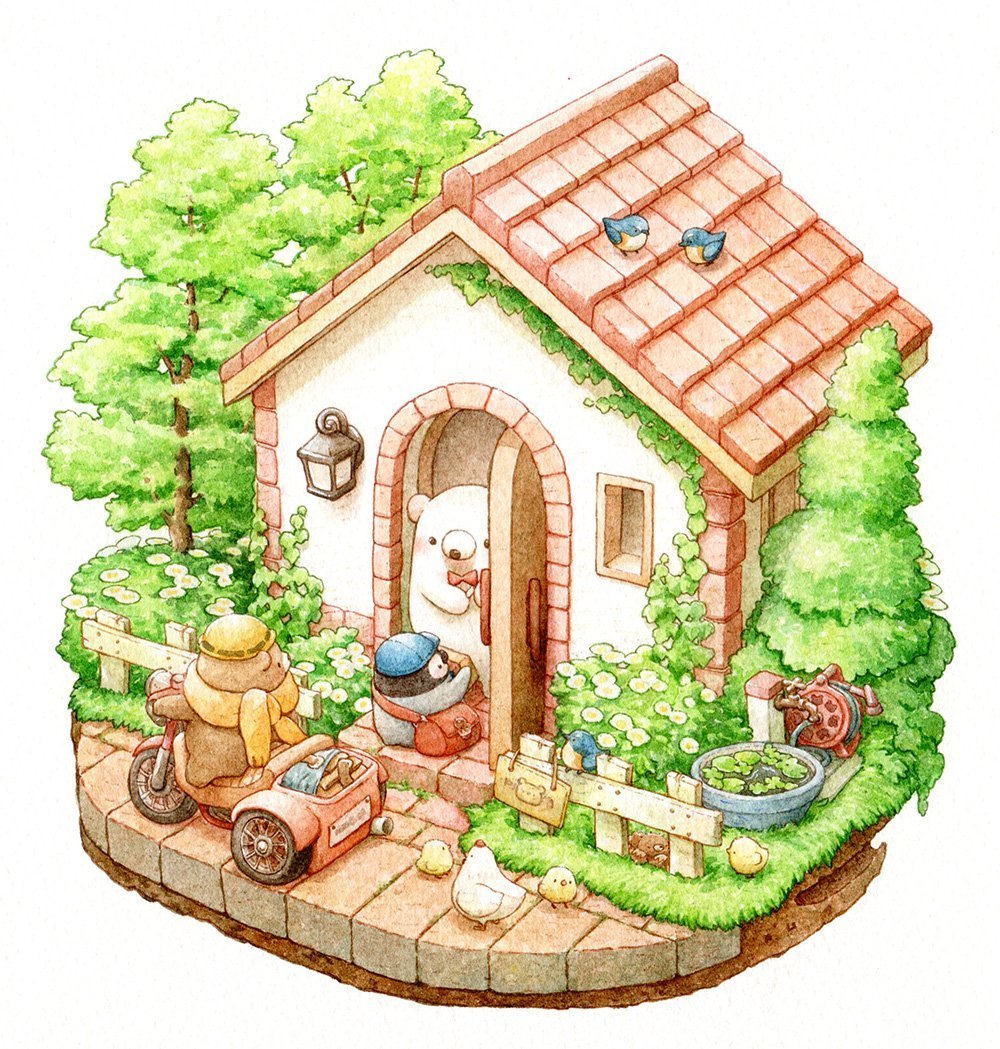 Нарисовать сказочный домик