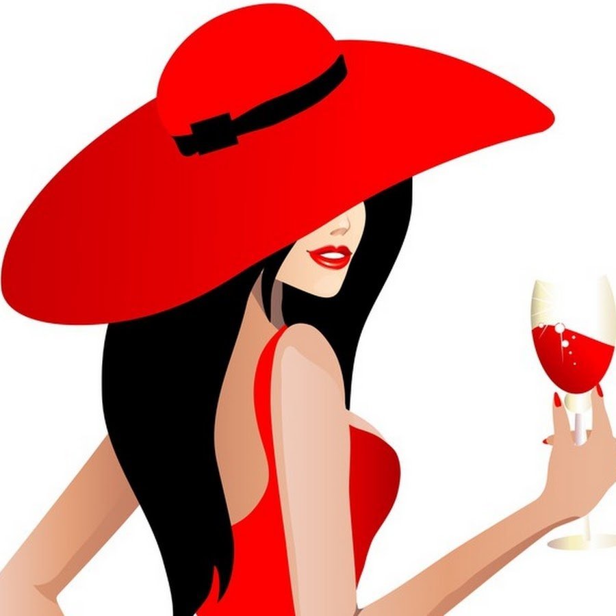 Силуэт девушки в шляпке