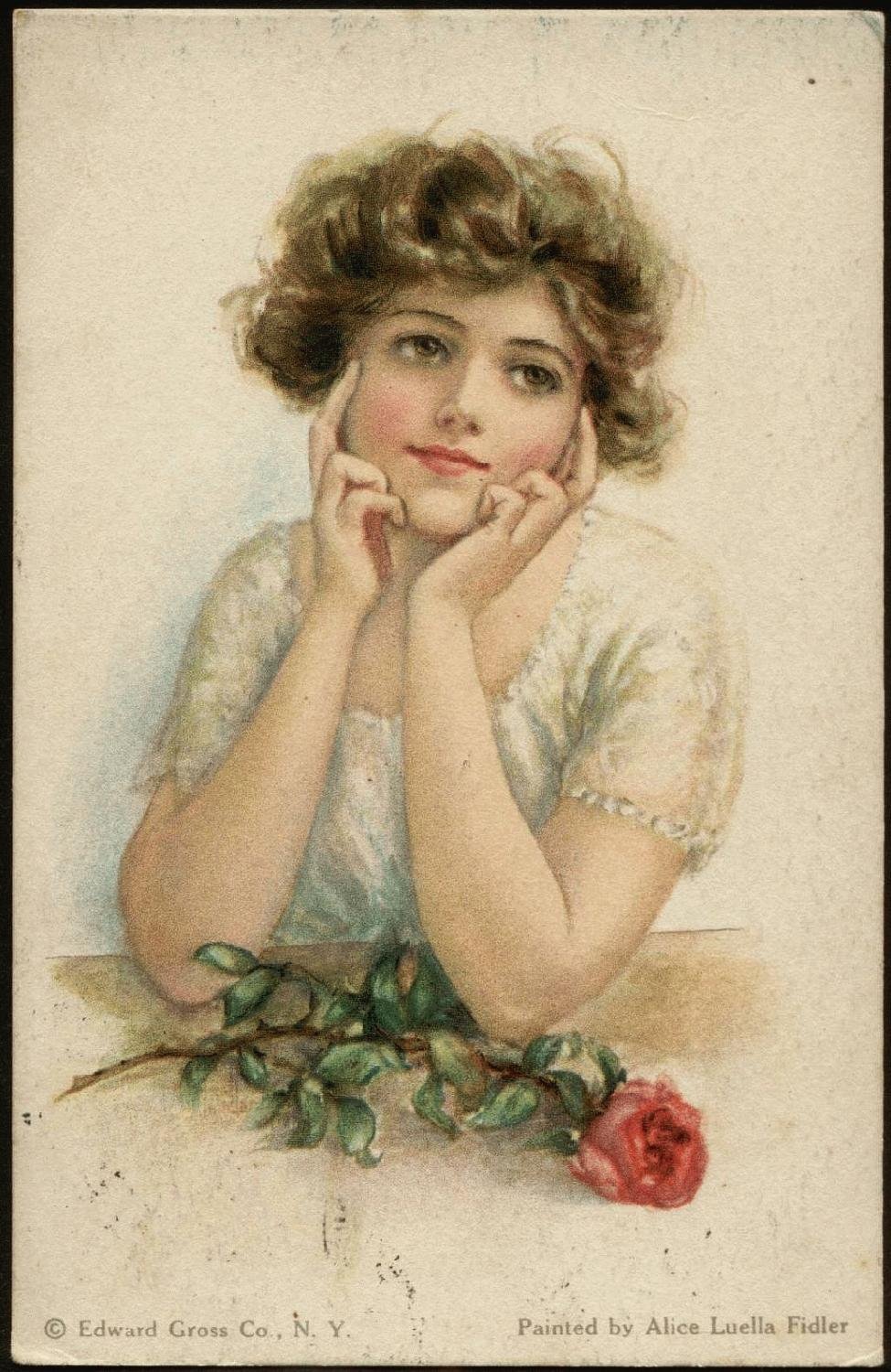 Винтажные дамы для декупажа