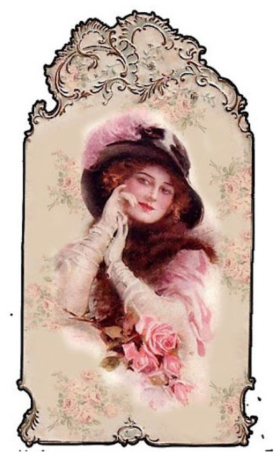 Декупажные карты дамы