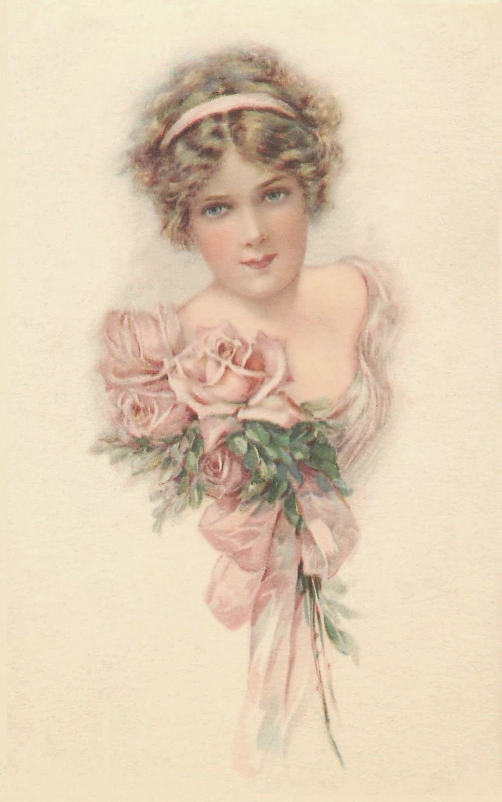 Картинки для декупажа в стиле шебби Шик дамы