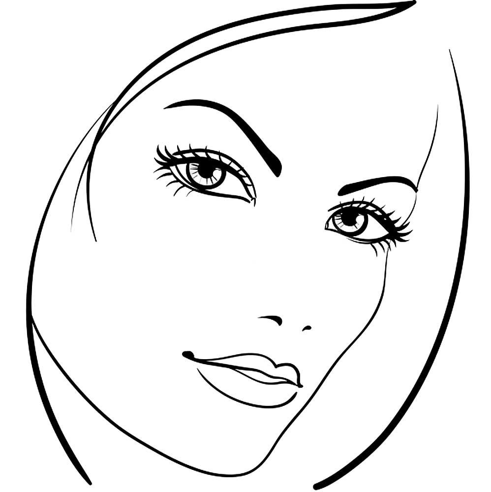 Женское лицо для аппликации