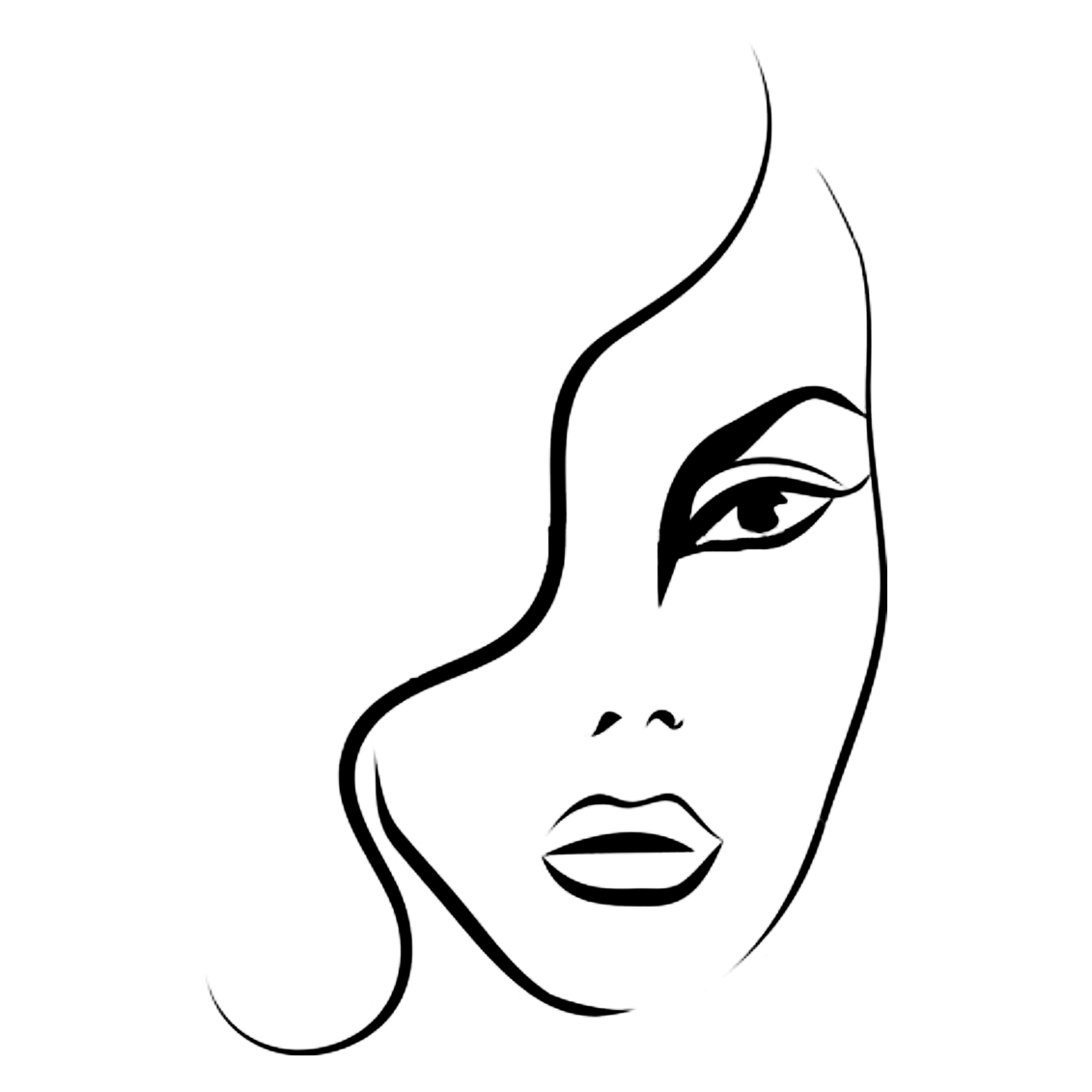 Очертания женского лица