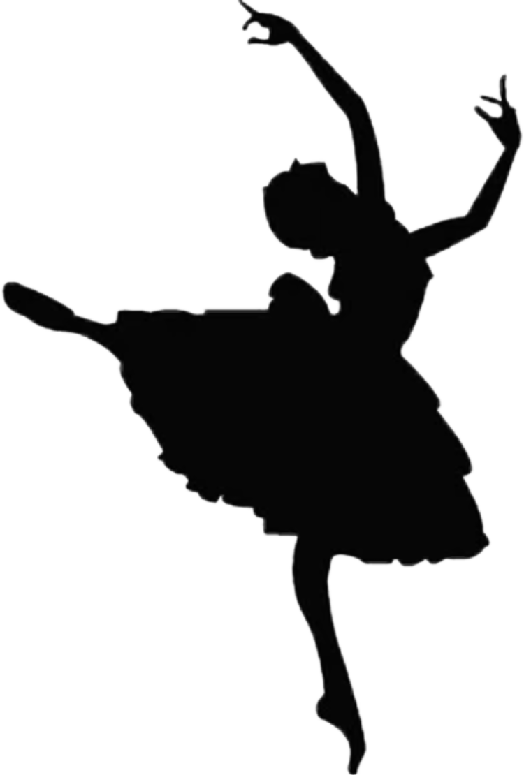 Балерина трафарет