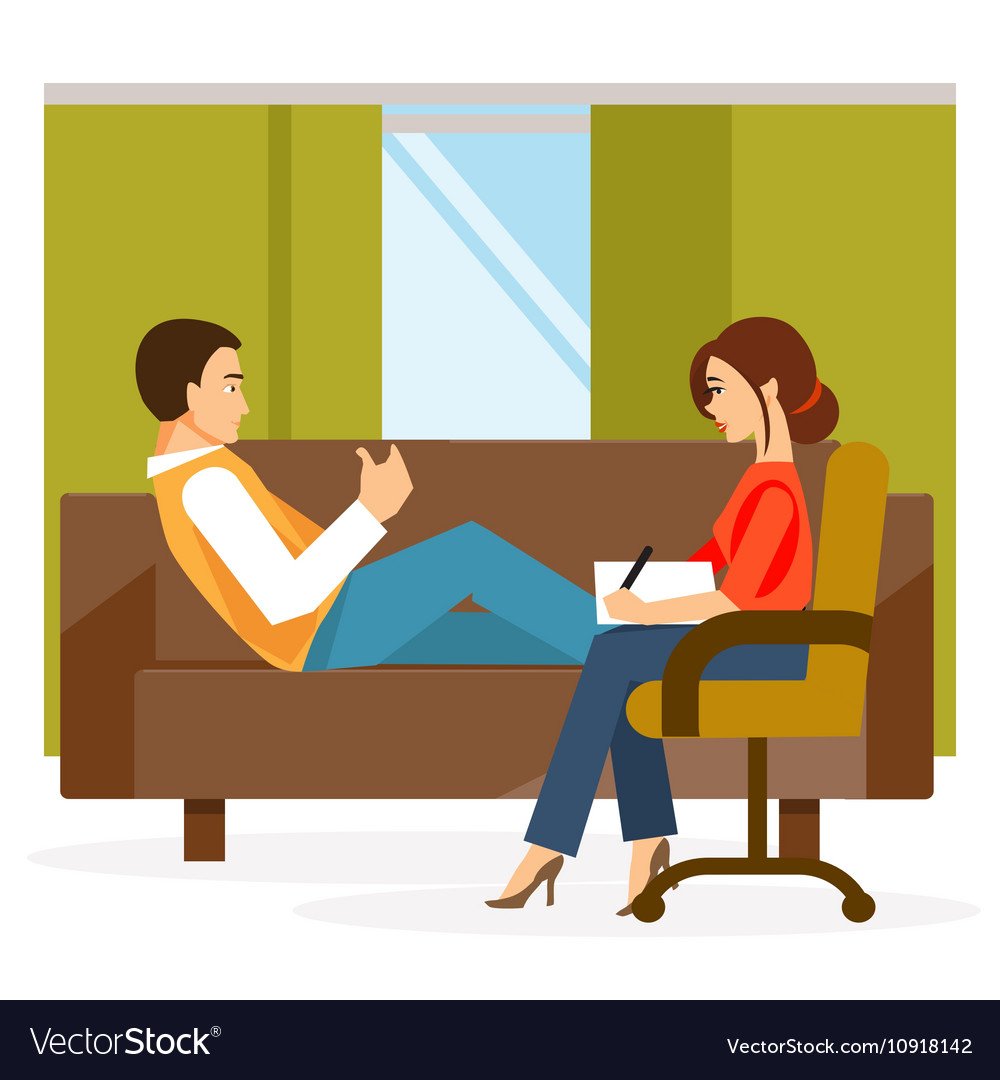 Беседа с психологом иллюстрация