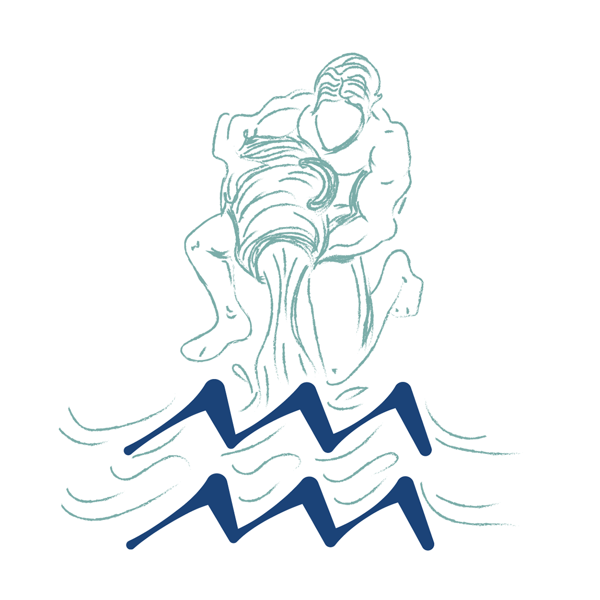 Тату Водолей эскизы