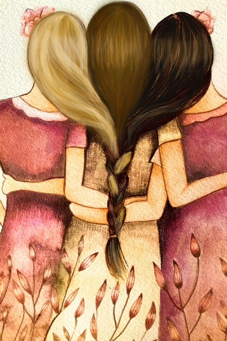 Подруги для срисовки