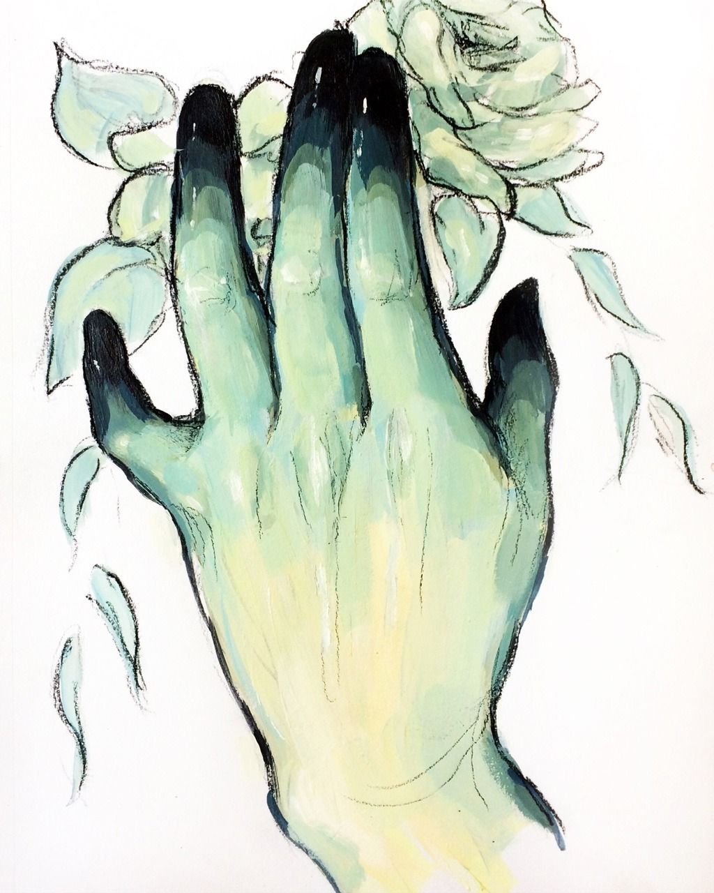 Эстетика рук акварелью