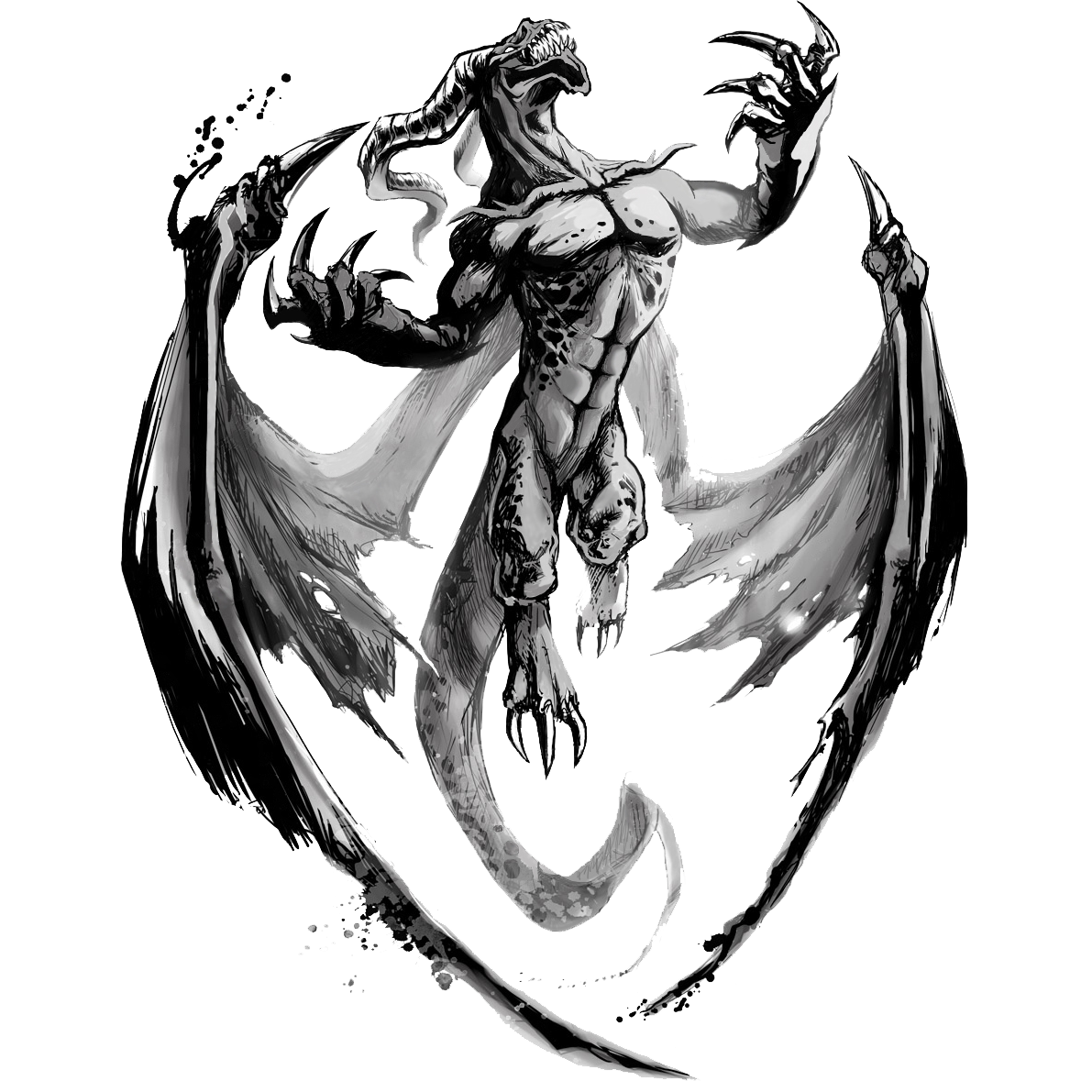 Эскизы драконов для тату