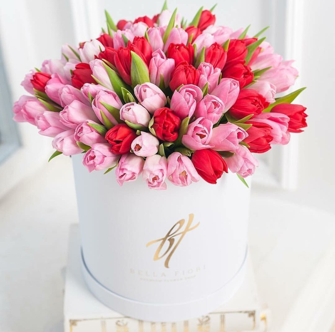 Букет тюльпанов с днем рождения