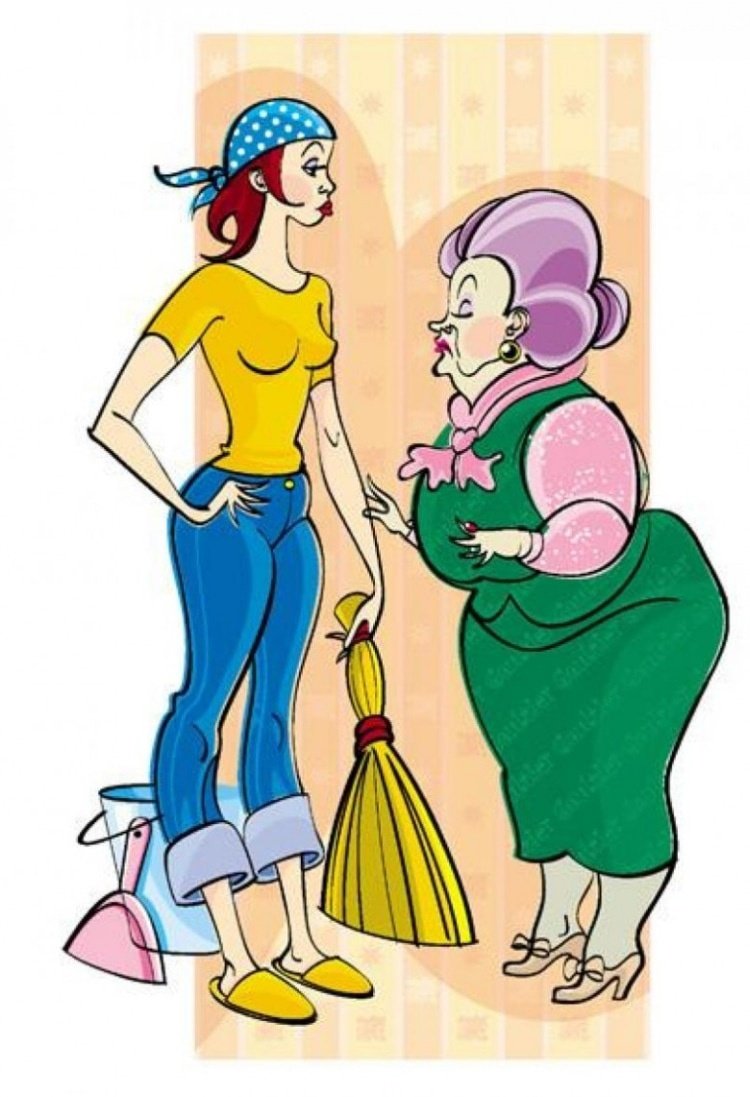 Свекровь и сноха вектор