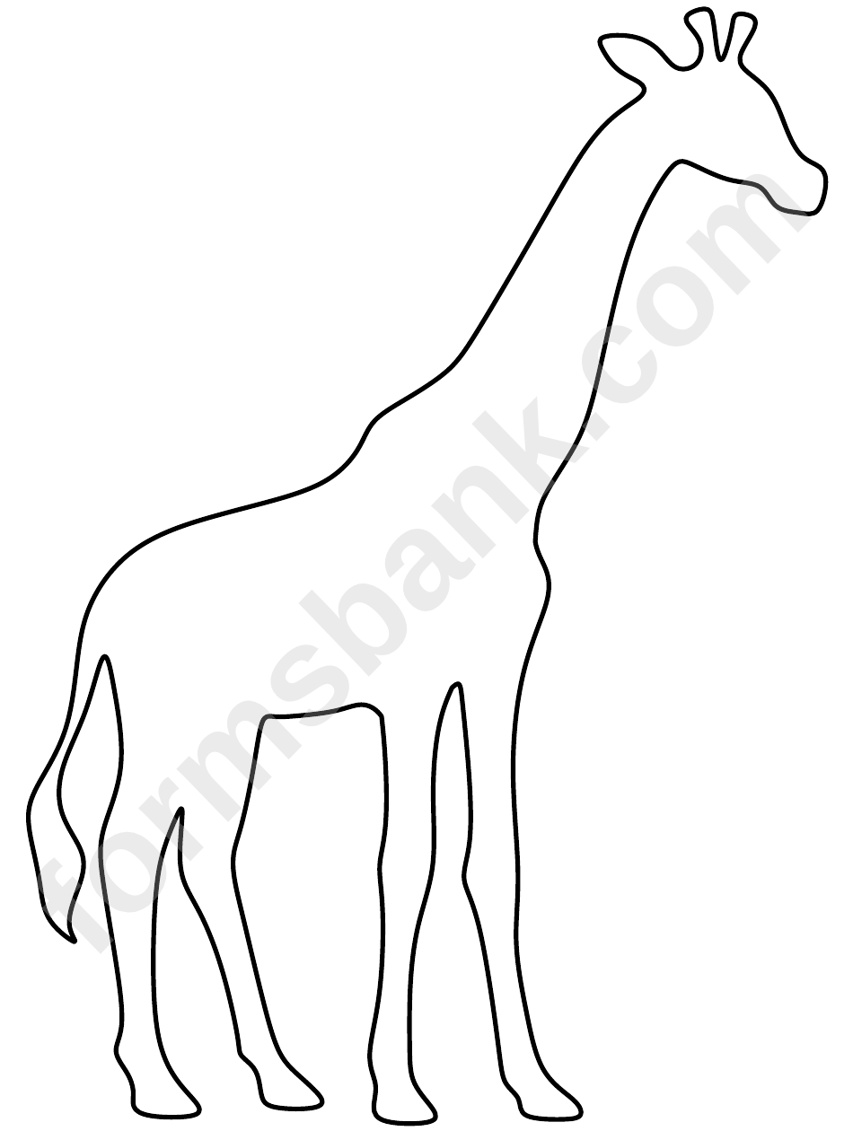 Трафарет жирафа
