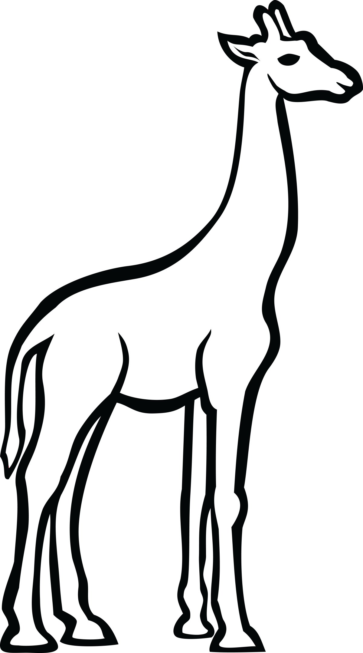 Раскраска Жираф без пятен