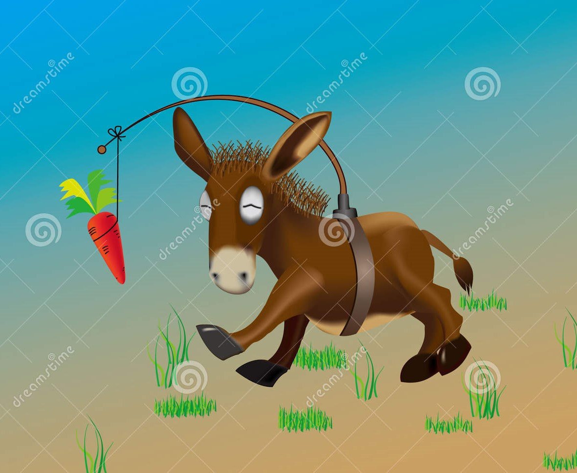 Ослик и морковка