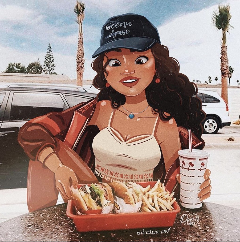 Девушка в платье в замке