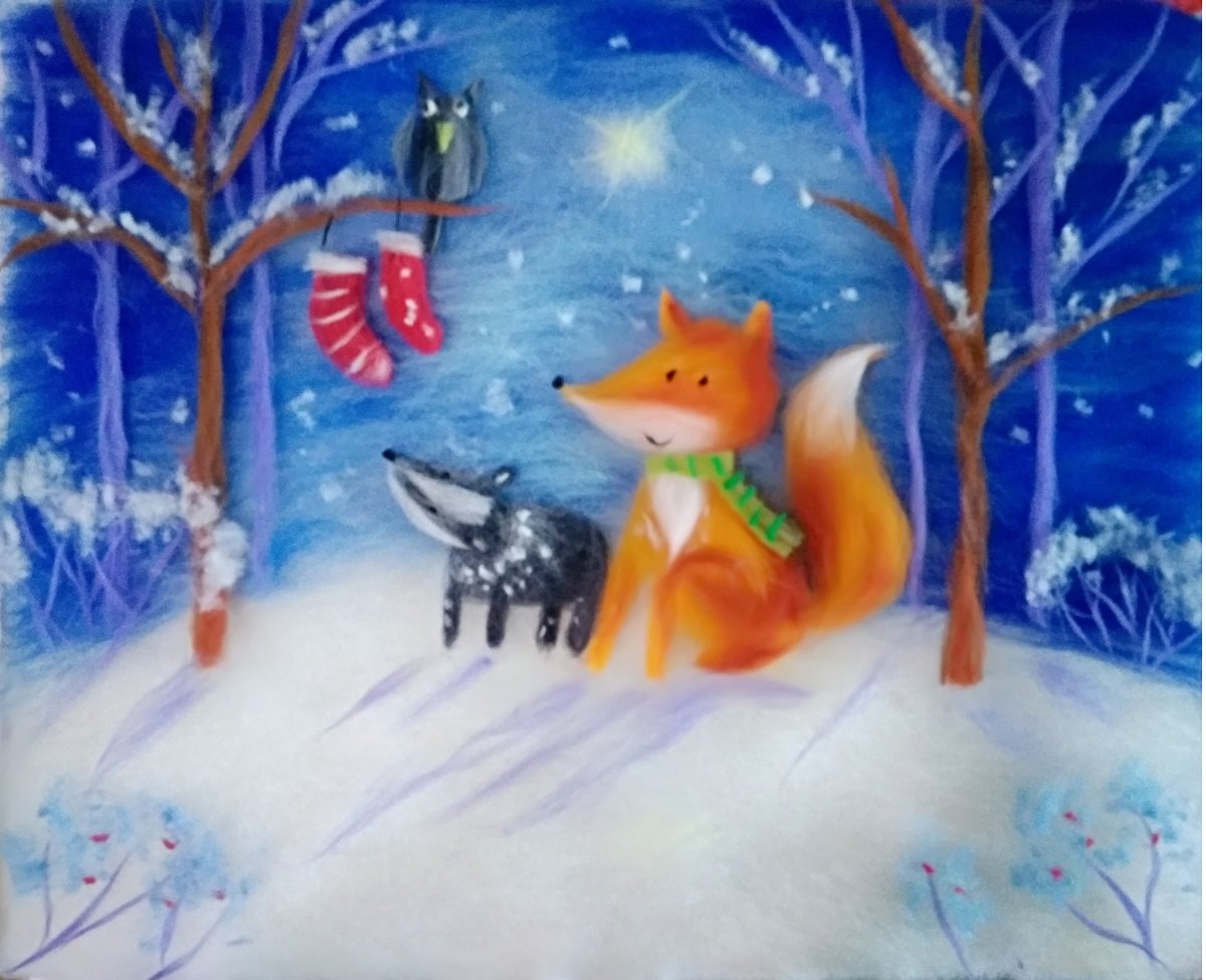 Творческая работа для детей Волшебная зима