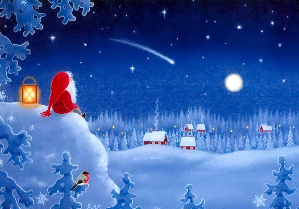 Снеговик в лесу