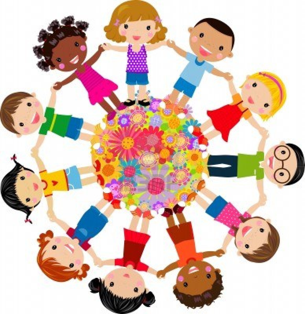 Дружный круг детей