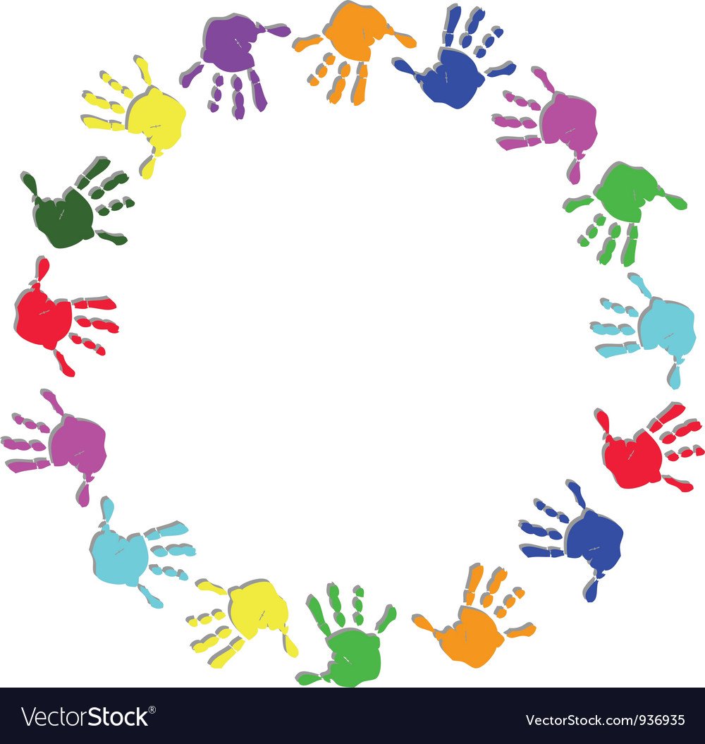 Дети в круге вектор