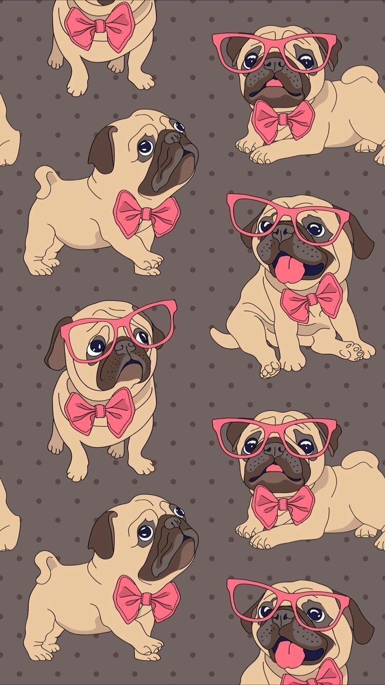 Мопсики щенки мультяшные