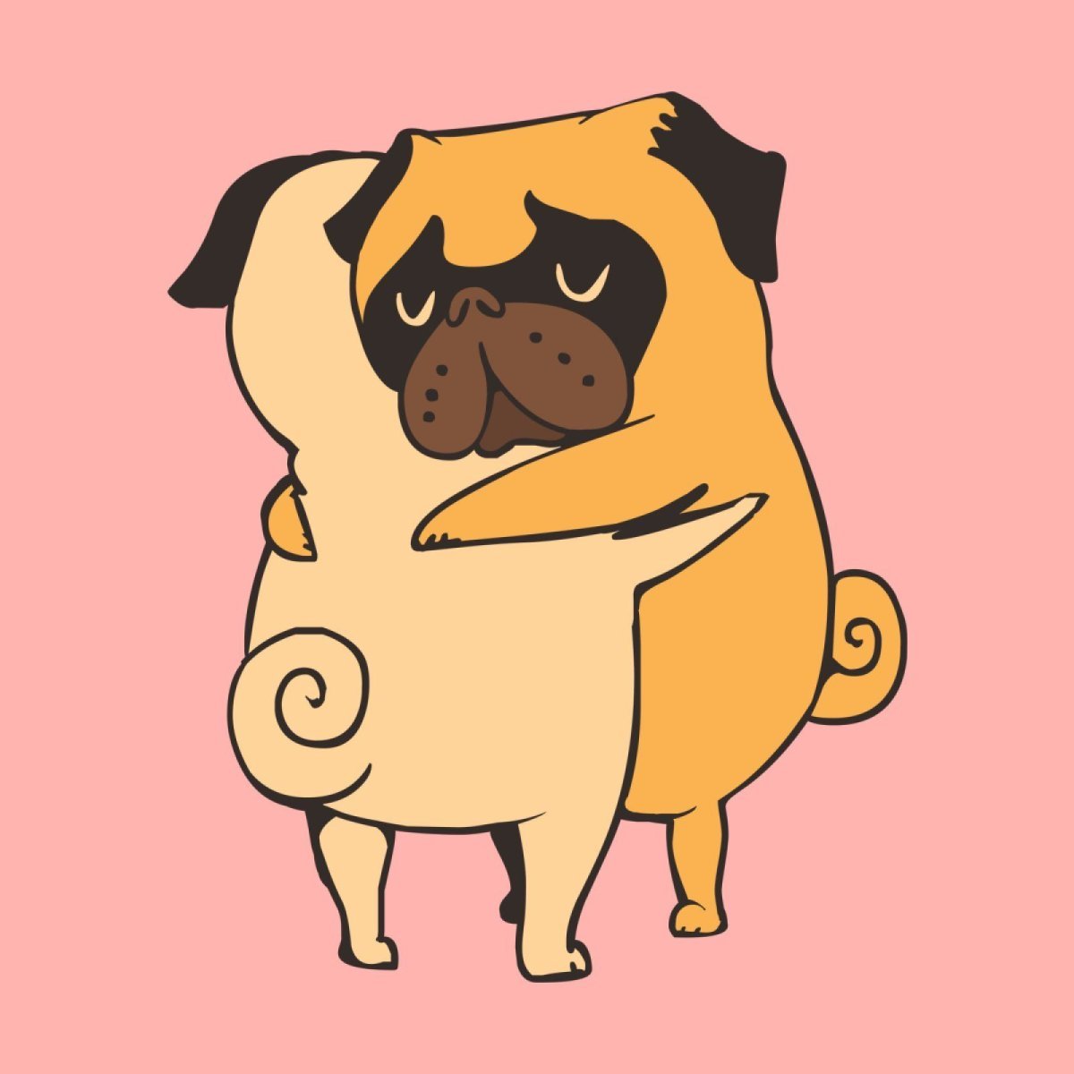 Мопс векторный клипарт