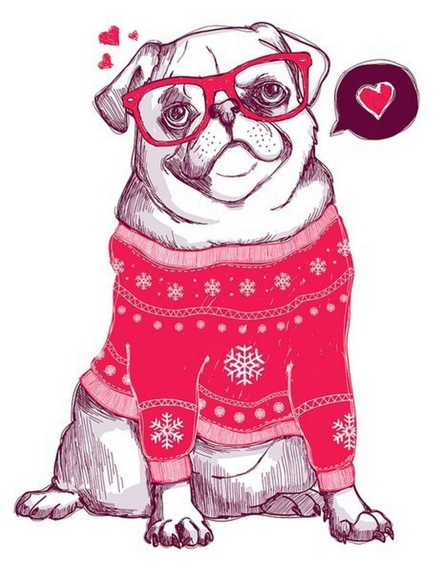 Мопсы картинки мультяшные