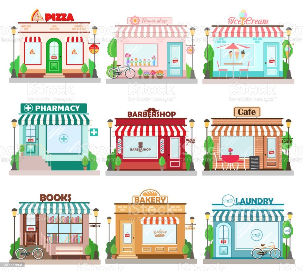 Иллюстрации здания аптеки для детей