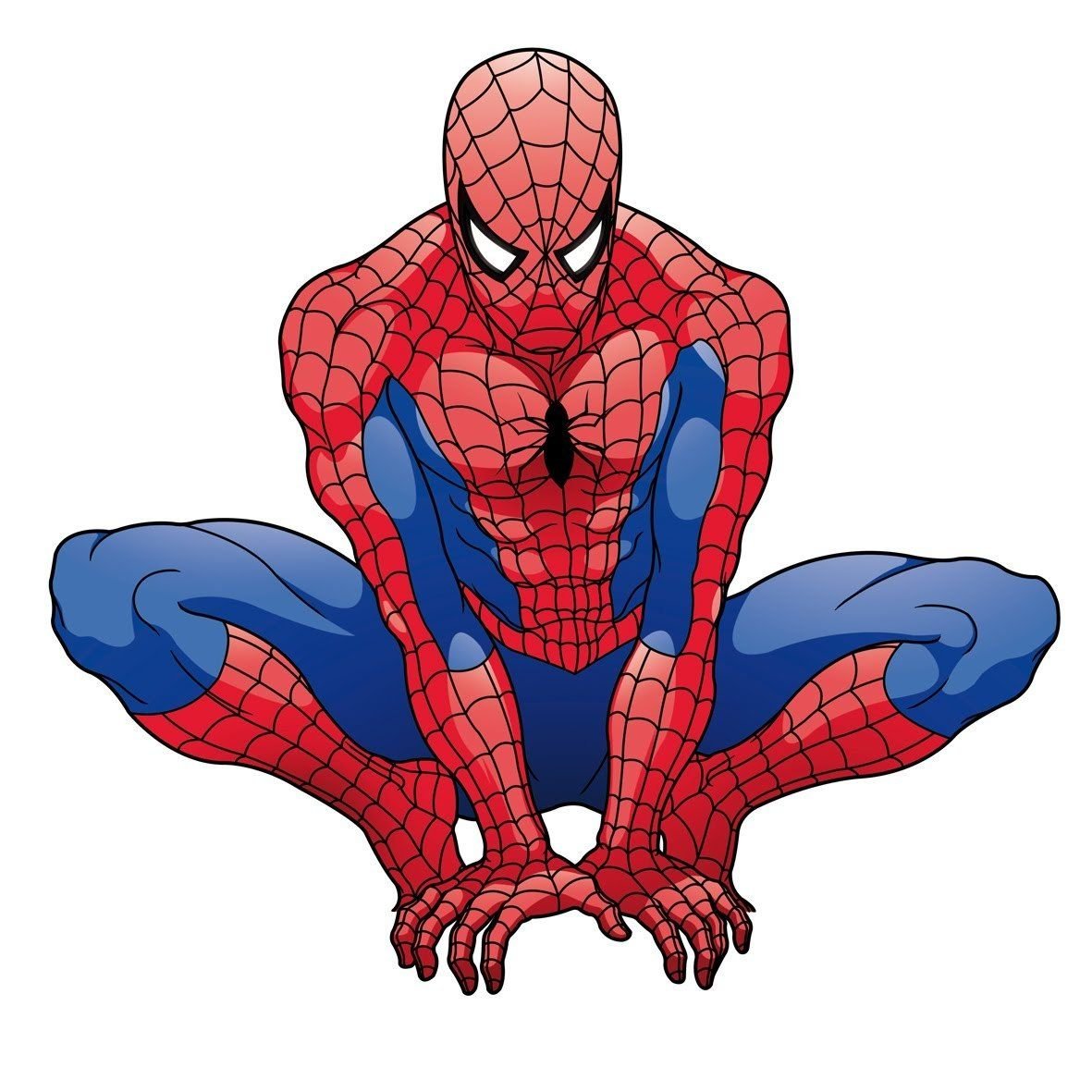 Человек паук на белом фоне