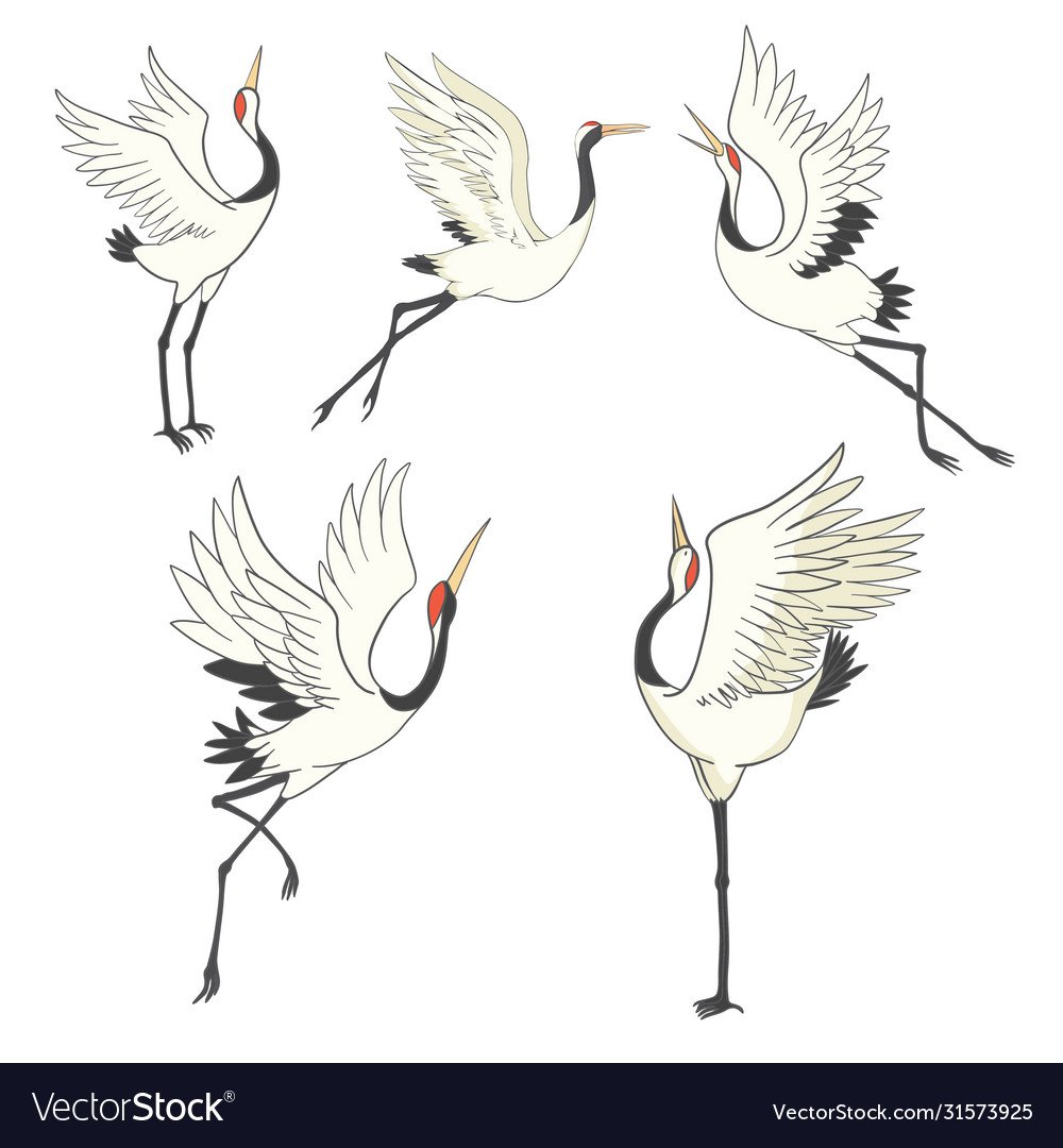 Журавлик Япония вектор