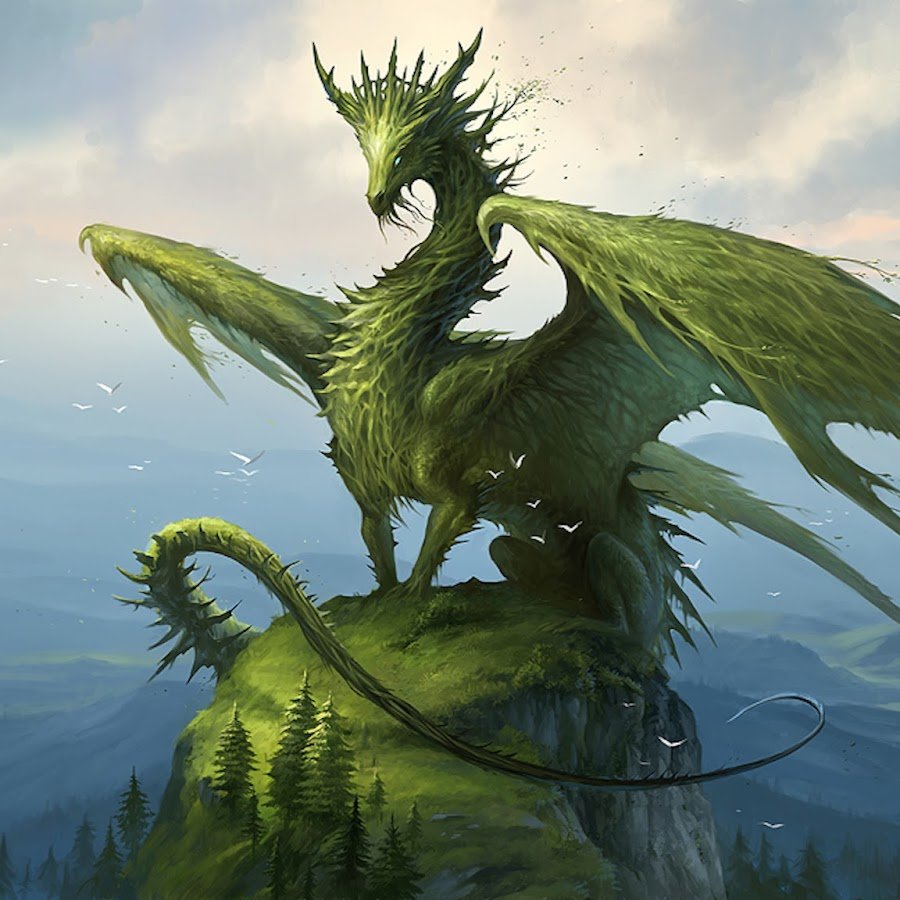 Брим зелёный дракон