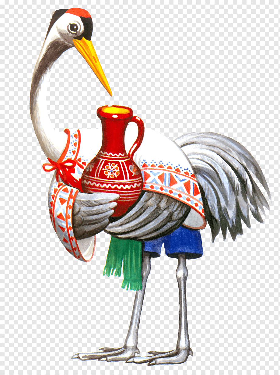 Журавль из сказки лиса и журавль