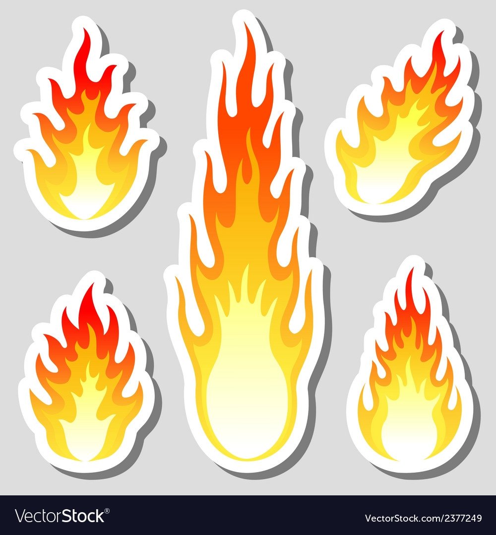 Огонь стикер